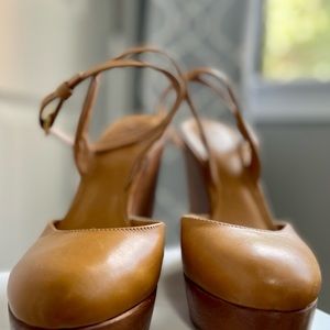 Tory Burch Drea Leather Wood wedge